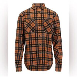 Rag & Bone Plaid Shirt – Medium – Brown & Black – 100% Cotton – Made in China